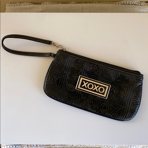 XOXO Handbags - XOXO Wristlet - Black w/XOXO Print Embossed